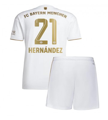 Bayern Munich Lucas Hernandez #21 babykläder Bortatröja barn 2022-23 Korta ärmar (+ Korta byxor)